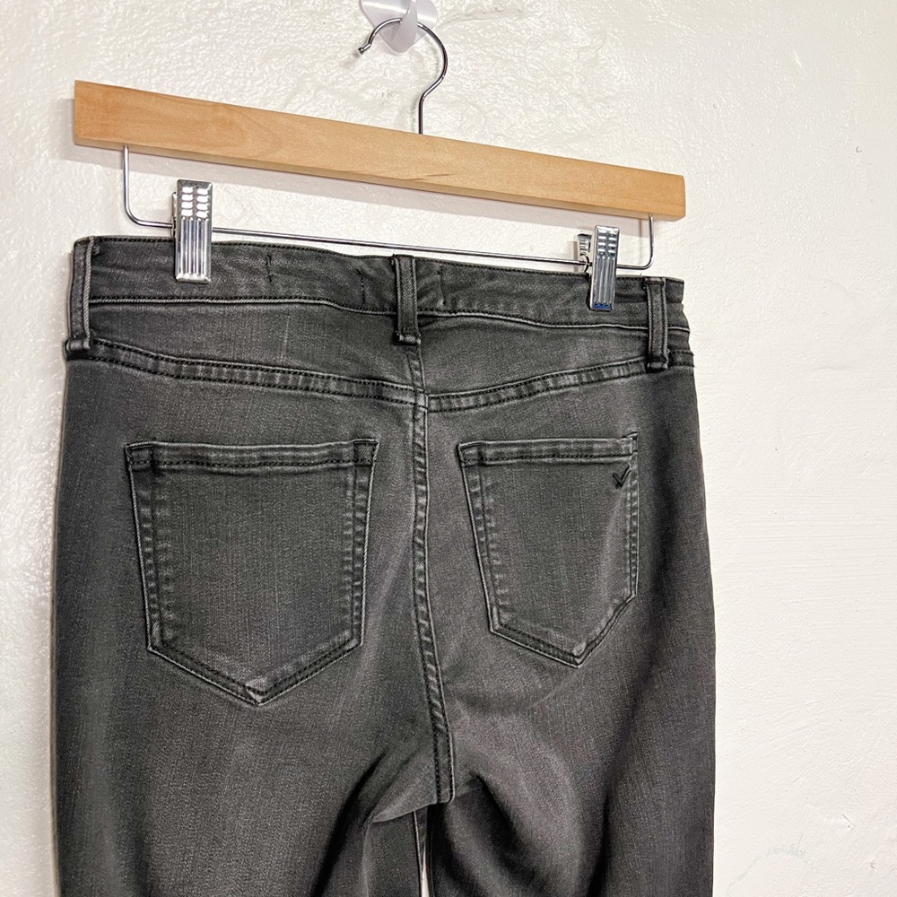 William Rast Black Wash Ankle Skinny Jeans Fringe Bottom Size 26 - Picture 4 of 7
